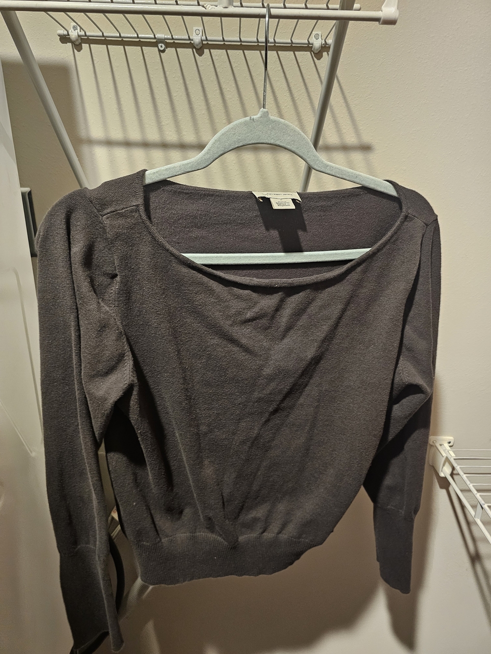 Women's Calvin Klein Charcoal Scoop Neck Sweater